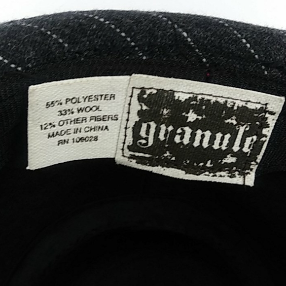 GRANULE GRAY PINSTRIPE WOOL BLEND FEDORA HAT - Picture 5 of 14